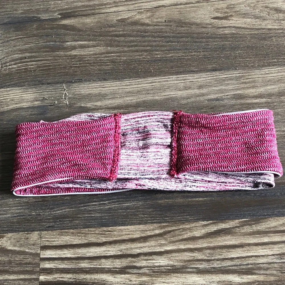 Lululemon Run and Done Ear Warmer Headband Ponytail Space Dye Berry W9M73S